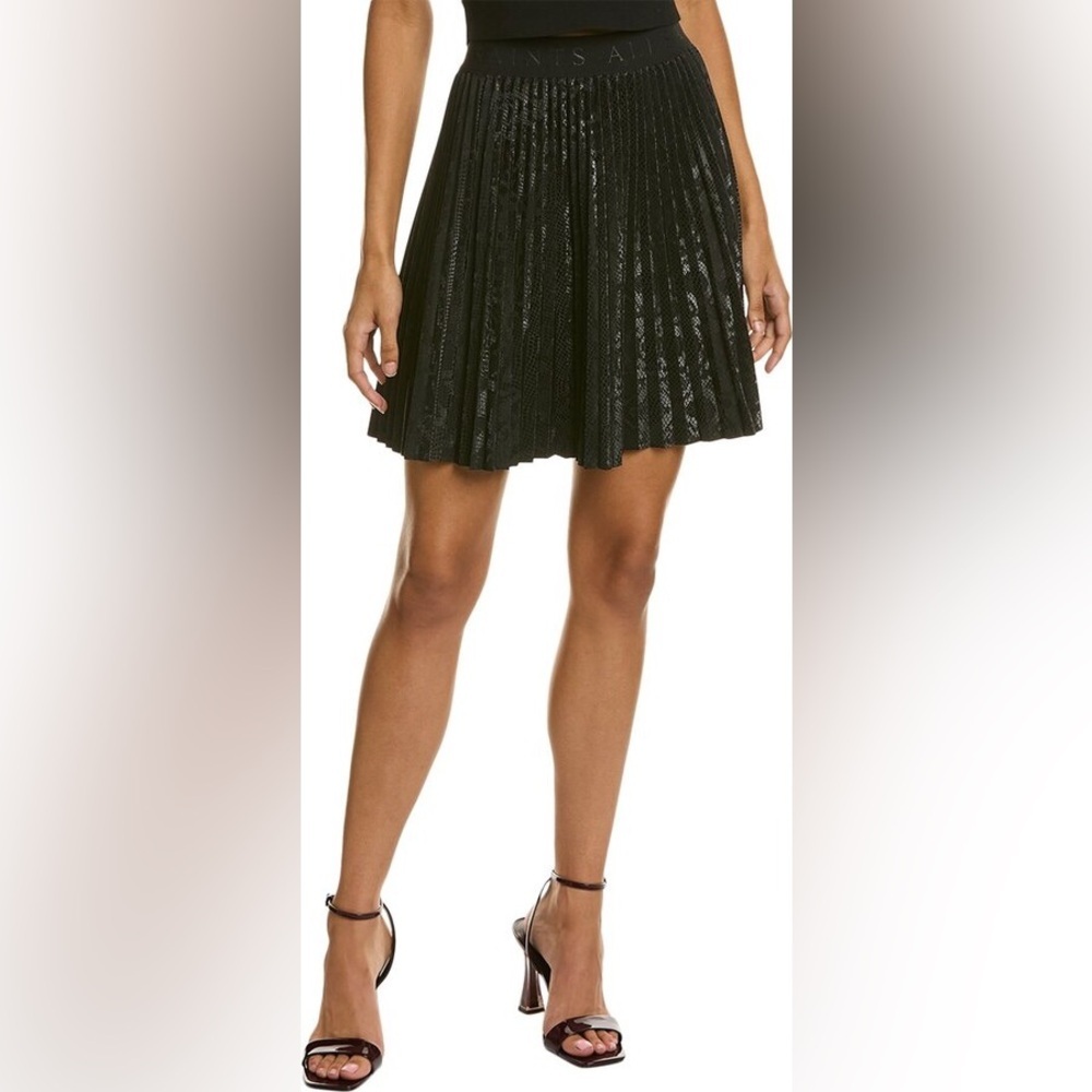 All Saints Black Pleated Skirt